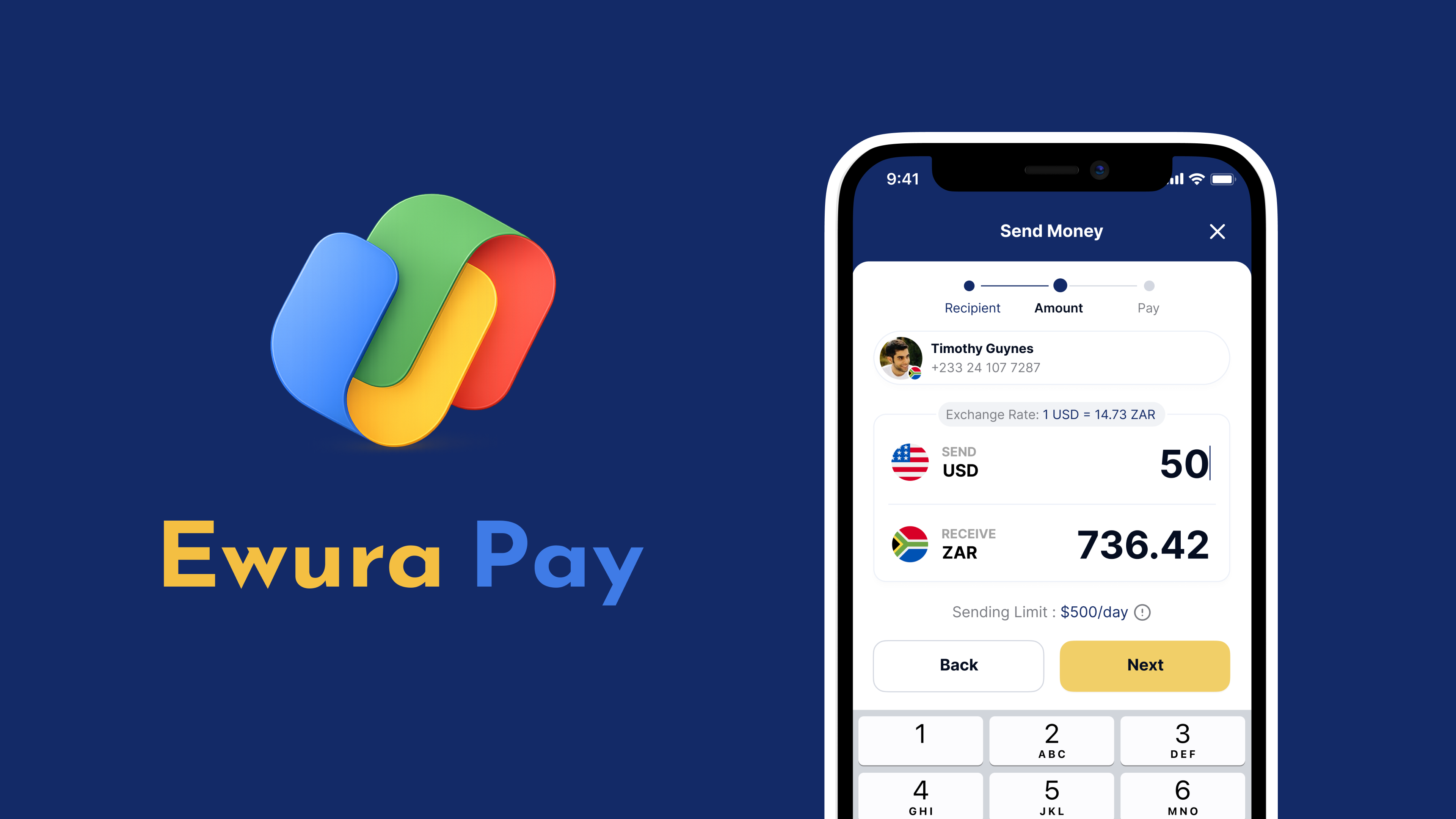 Ewura Pay design system and feature showcase